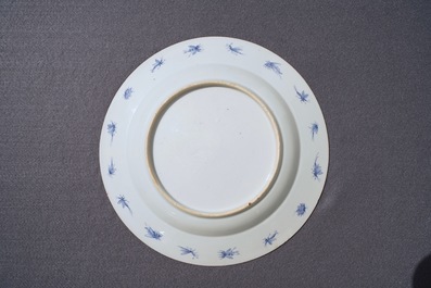 A Chinese Imari-style dish after Cornelis Pronk: &ldquo;Dames au Parasol", Qianlong, ca. 1736-1738